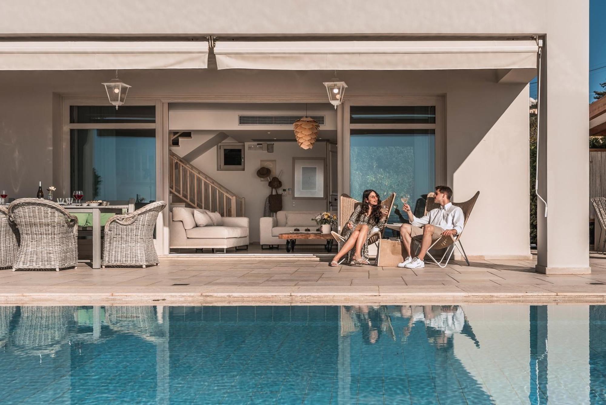 Sk Place Luxury Seafront Villas Chania Almirida Eksteriør bilde